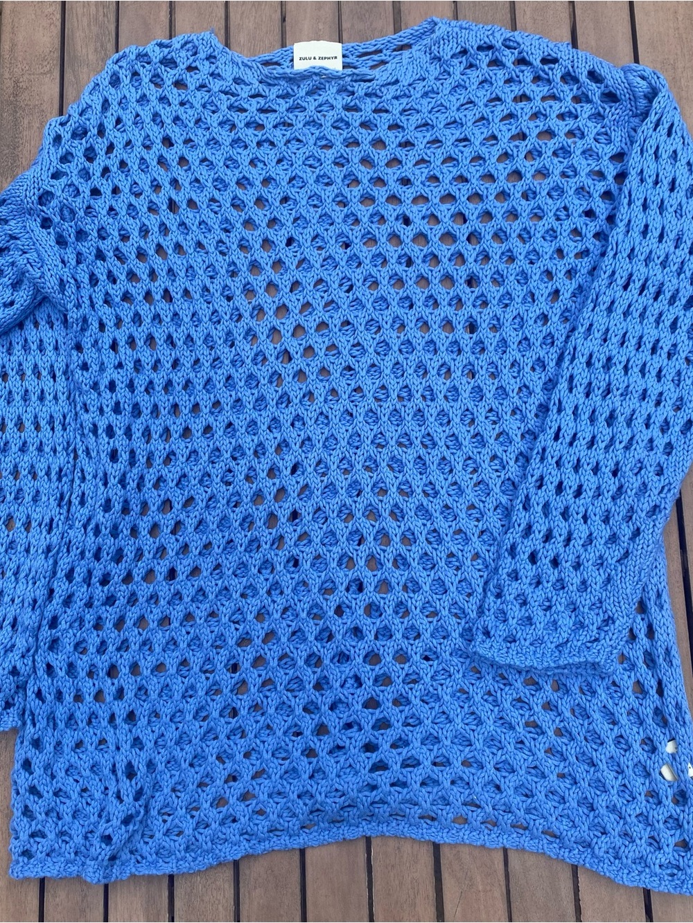 Zulu & Zephyr cotton blend knit tunic, size US 4